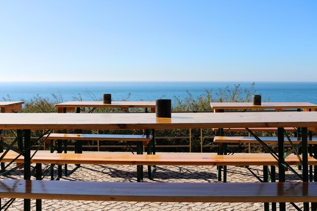 Foto vista panoramica del mare contro un cielo limpido