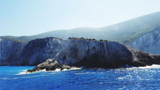 Foto vista panoramica del mare contro un cielo limpido