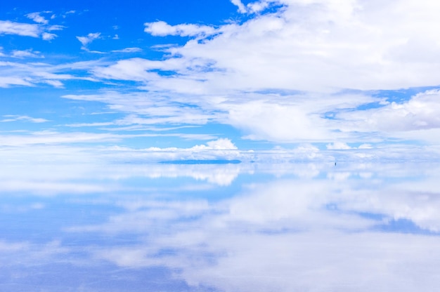 晴れた日に ⁇ 雲の空に照らされた海の景色