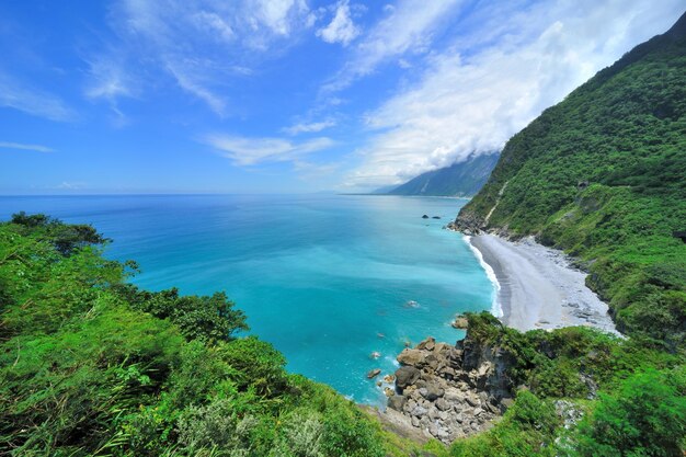 Foto vista panoramica del mare contro un cielo nuvoloso