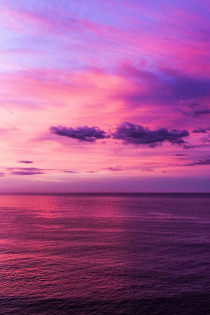 Scenic view of sea against dramatic sky