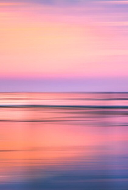 Foto vista panoramica del mare contro il cielo romantico al tramonto