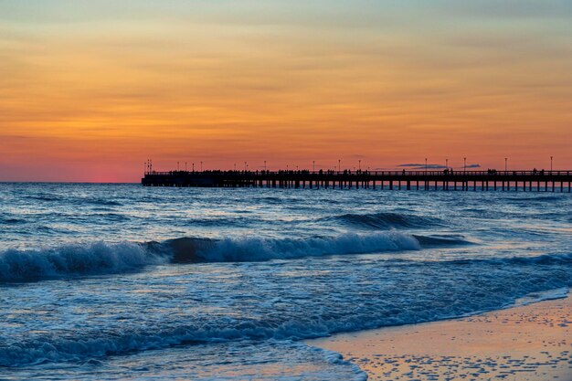 Photo scenic view of sea against sky during sunset palanga beach