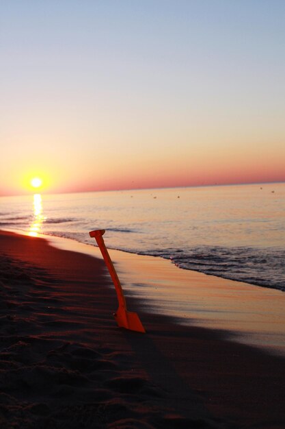 Foto vista panoramica del mare contro il cielo durante il tramonto