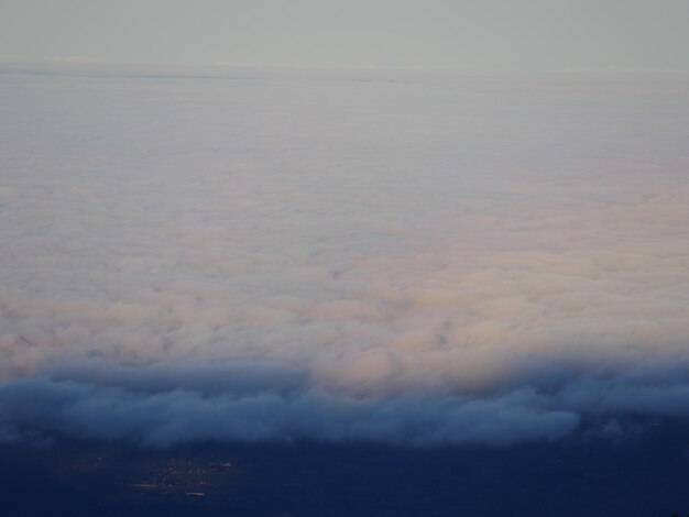 Scenic view of sea against sky at sunset