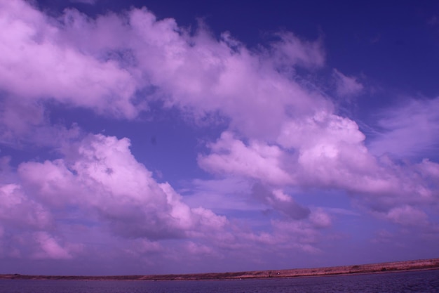 Scenic view of sea against sky at sunset