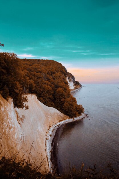 Foto vista panoramica del mare sul cielo