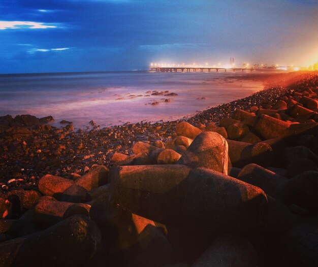 Photo scenic view of sea against sky