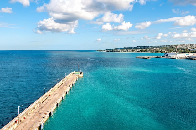 Foto vista panoramica del mare sul cielo