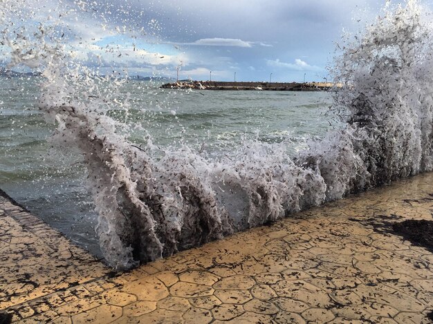 Photo scenic view of sea against sky