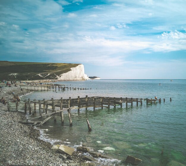 Photo scenic view of sea against sky