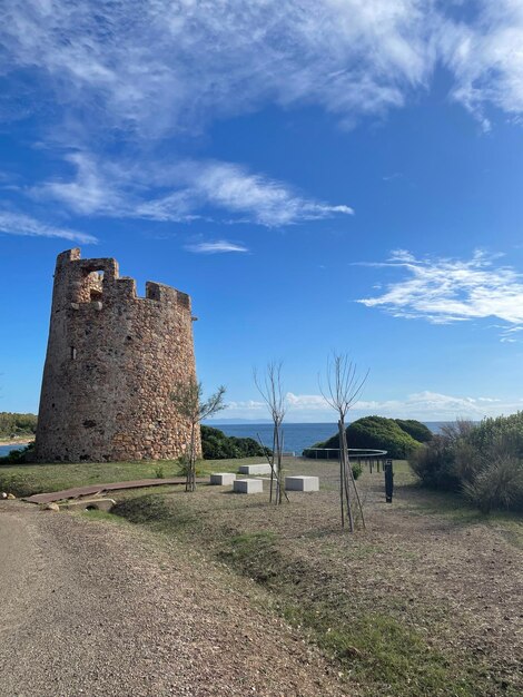 Foto vista panoramica del mare sul cielo