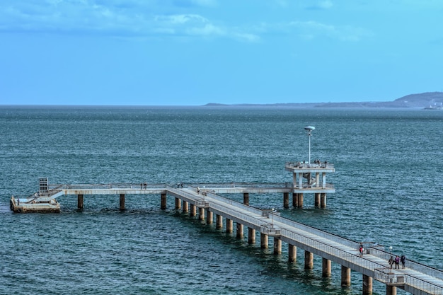 Foto vista panoramica del mare sul cielo