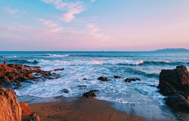 Photo scenic view of sea against sky