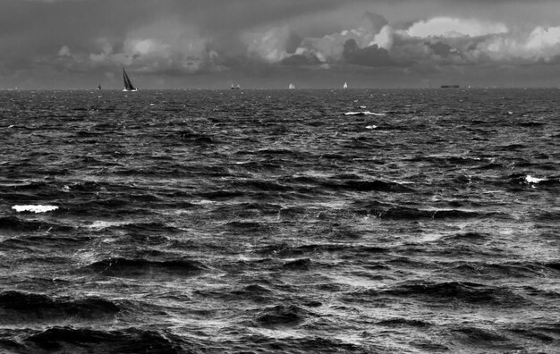 Photo scenic view of sea against sky