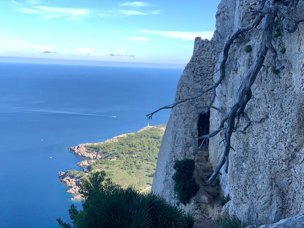 Foto vista panoramica del mare sul cielo