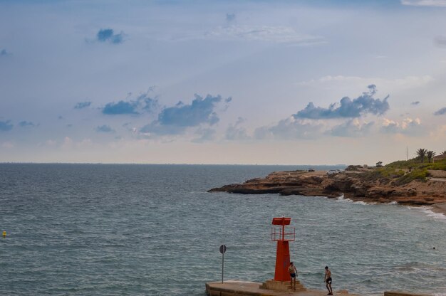 Foto vista panoramica del mare sul cielo