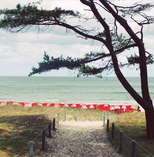 Photo scenic view of sea against sky