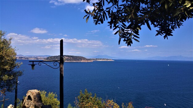 Foto vista panoramica del mare contro il cielo