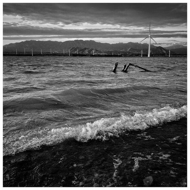 Photo scenic view of sea against sky