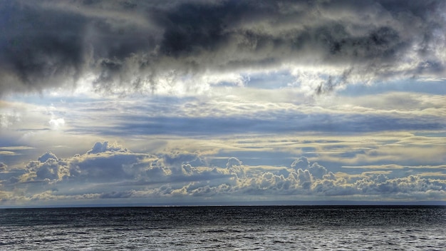 Foto vista panoramica del mare sul cielo