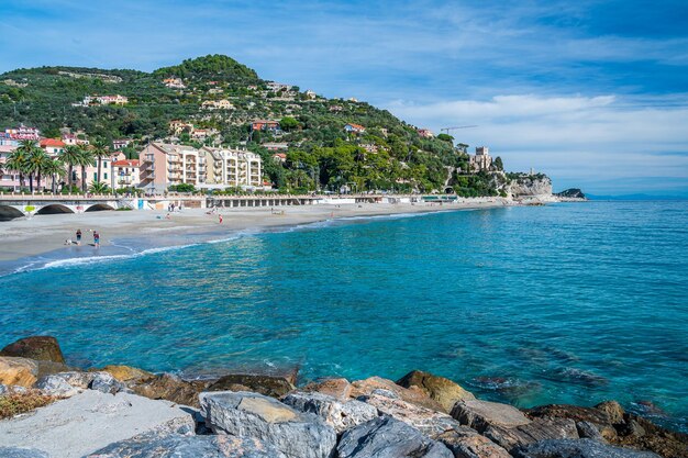 Foto vista panoramica del mare sul cielo