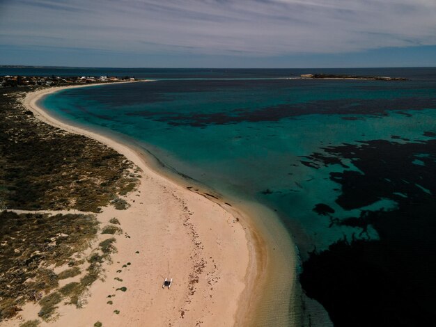 Foto vista panoramica del mare sul cielo