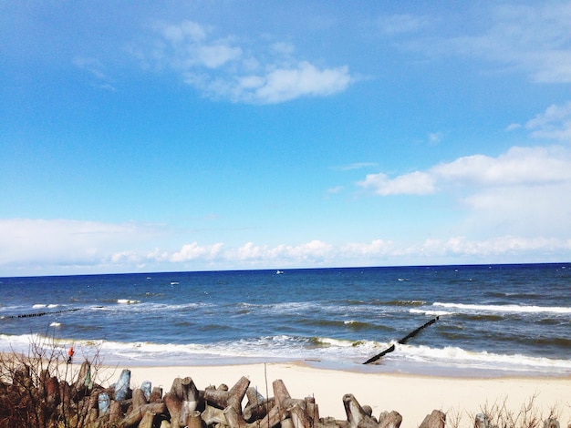 Photo scenic view of sea against sky