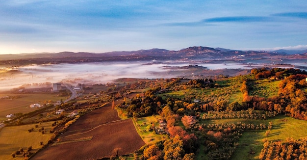 Vista panoramica del mare sul cielo