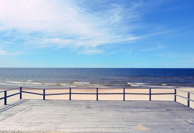 Foto vista panoramica del mare sul cielo