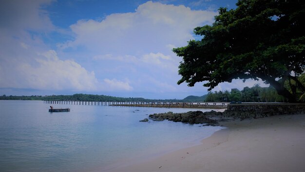 Photo scenic view of sea against sky