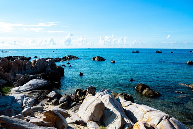 Foto vista panoramica del mare sul cielo