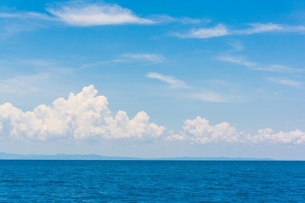 Foto vista panoramica del mare sul cielo