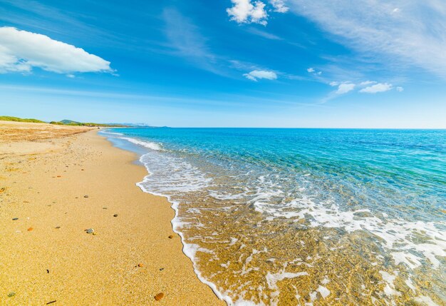 Foto vista panoramica del mare sul cielo