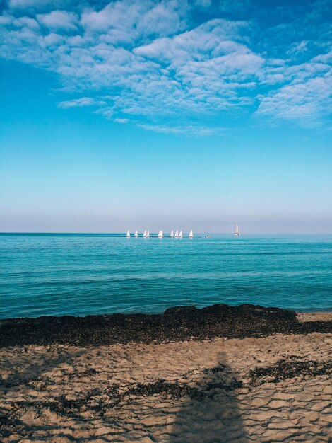 Foto vista panoramica del mare sul cielo