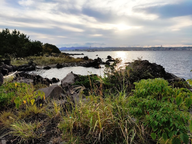 Photo scenic view of sea against sky