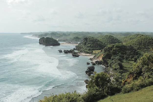 Photo scenic view of sea against sky