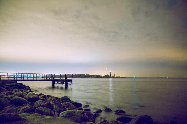 Photo scenic view of sea against sky