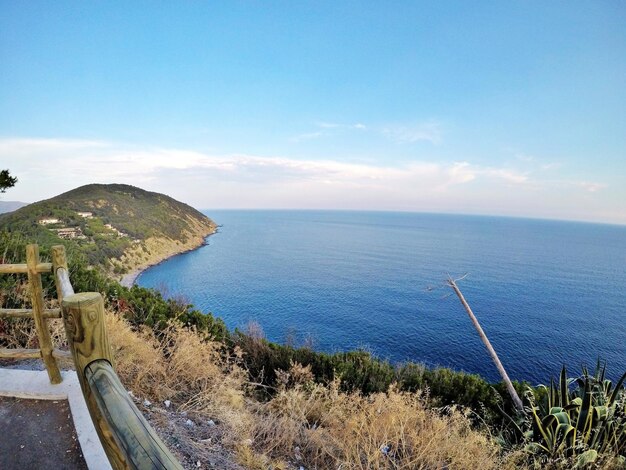 Foto vista panoramica del mare sul cielo