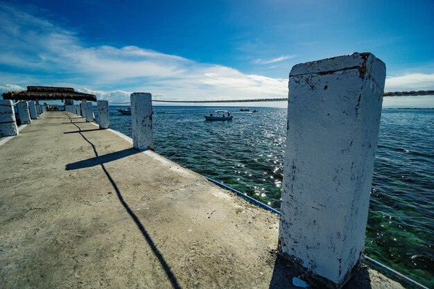 Foto vista panoramica del mare sul cielo