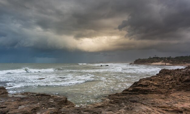 Foto vista panoramica del mare sul cielo