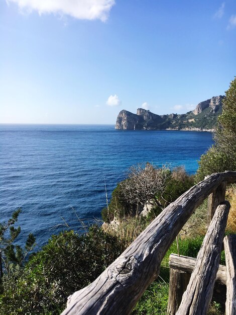 Foto vista panoramica del mare sul cielo