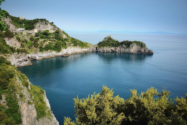 Foto vista panoramica del mare sul cielo