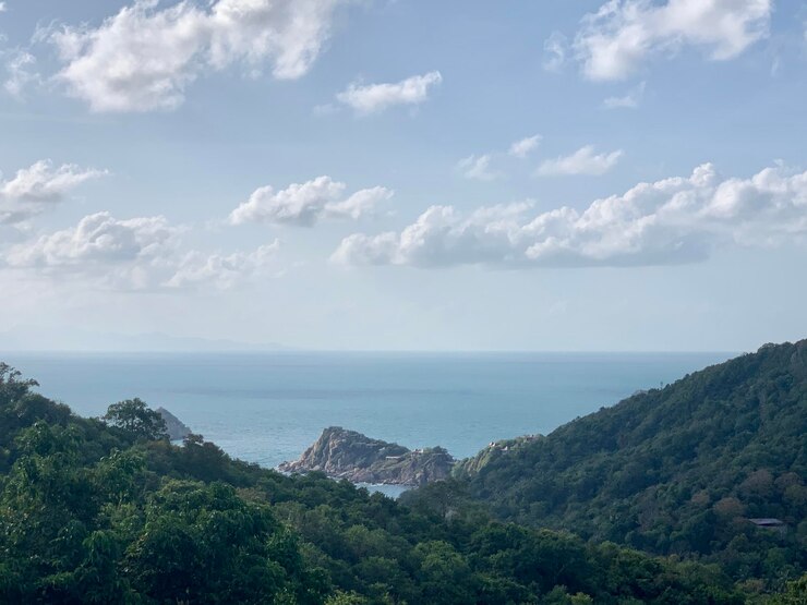 Photo 空に照らされた海の景色