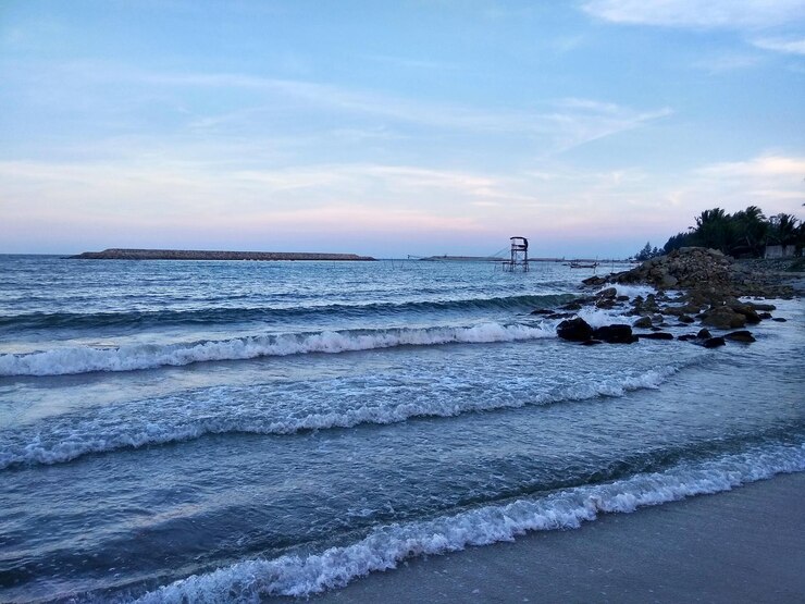 Photo 空に照らされた海の景色