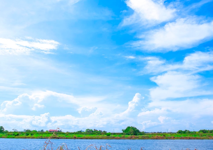 Photo 空に照らされた海の景色