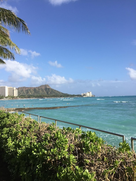 空に照らされた海の景色