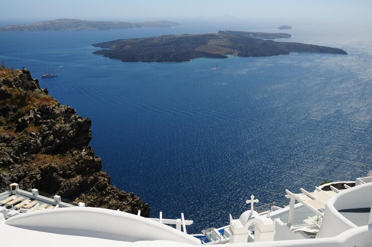 Photo 空に照らされた海の景色