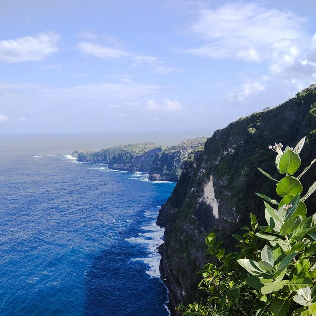 Foto vista panoramica del mare sul cielo