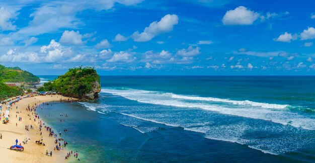 Photo scenic view of sea against sky